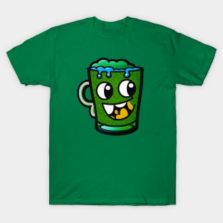 St. Patrick’s Day Funny Green Beer Mug Cartoon T-Shirt